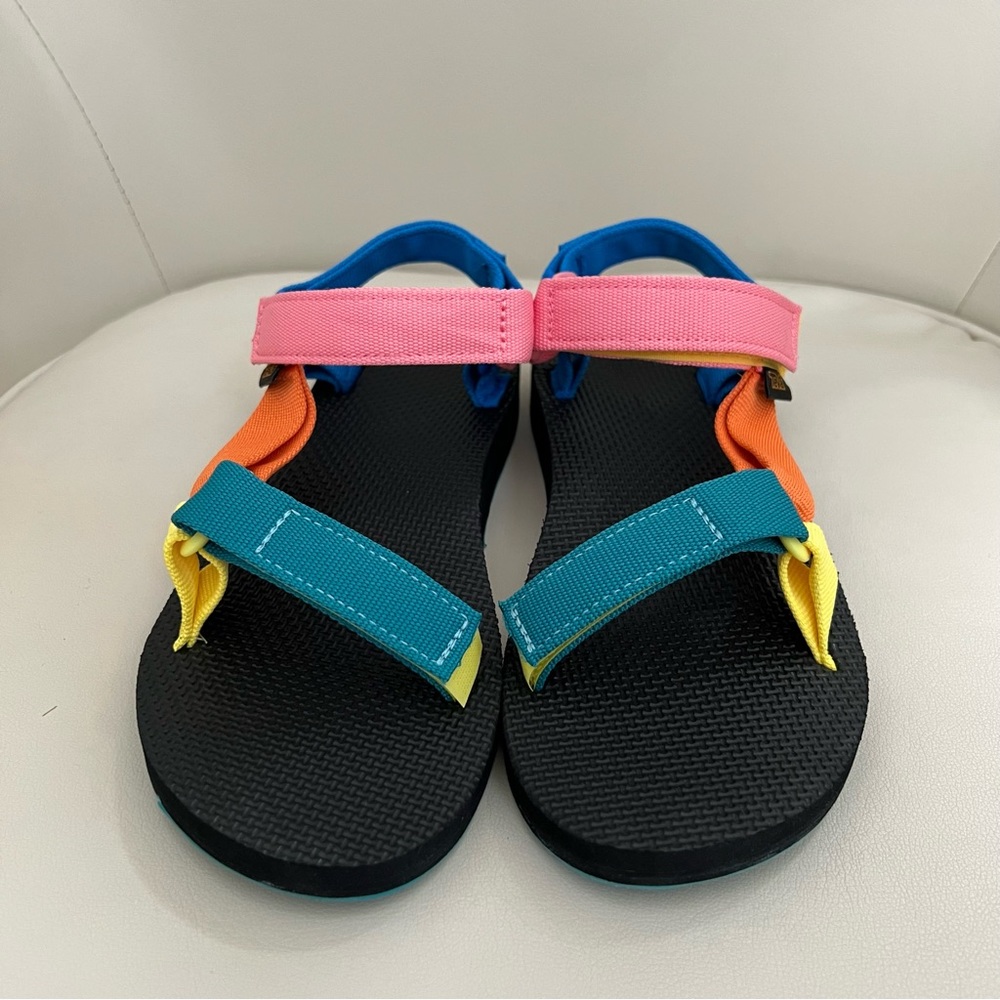 New in the box Teva original universal SMU 90s multi color sandals Sz Various - Picture 2 of 11